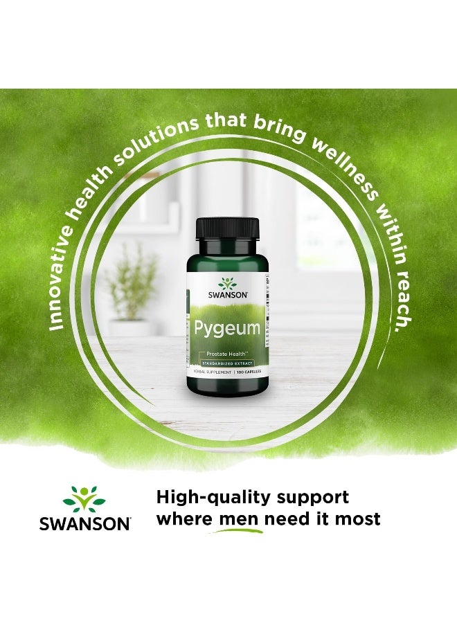 Swanson Pygeum - 100 Capsules, 125 mg Each - Herbal Supplement for Male Prostate Health, Bladder, and Urinary Tract Support - Image 2